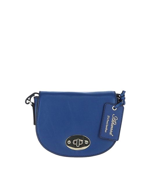 Ashwood Leather Blue 'Borsa Della Moda' Real Saddle Crossbody Bag