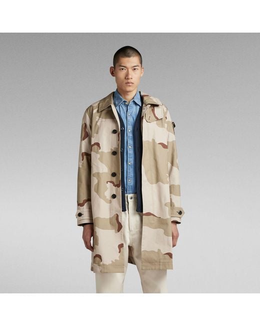 G-Star RAW Metallic G-Star Raw Camo Trench for men