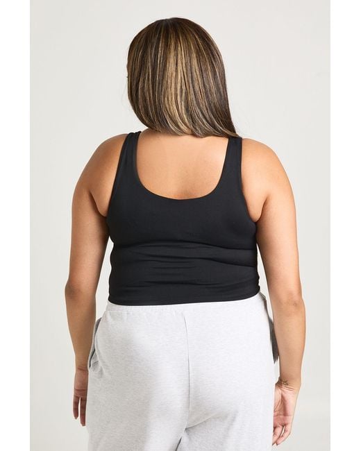 Boohoo Blue Plus Supersoft Seam Fitted Vest