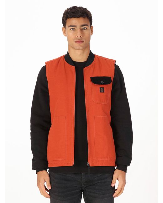 Luke 1977 Orange Vyrnwy Quilted Gilet for men