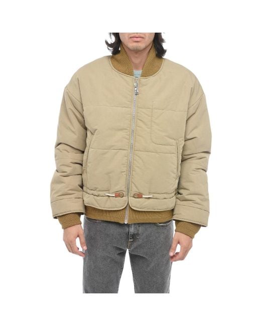 DIESEL Natural Coriander Light Down Jacket Cotton for men