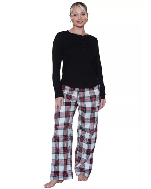 Gap Pyjama Flannel Sleep Set in Black Lyst UK