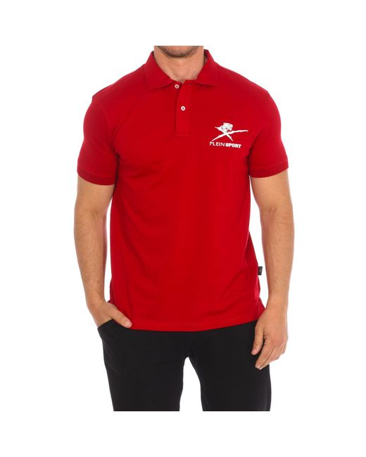 Philipp Plein Red Pips506 Short-Sleeved Polo Shirt for men