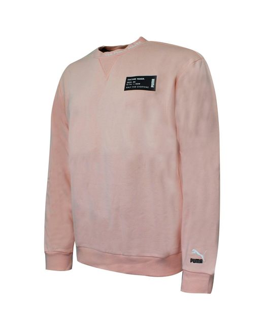 PUMA Pink Culture Maker Crew Sweatshirt Logo Jumper 597910 54 Textile for men