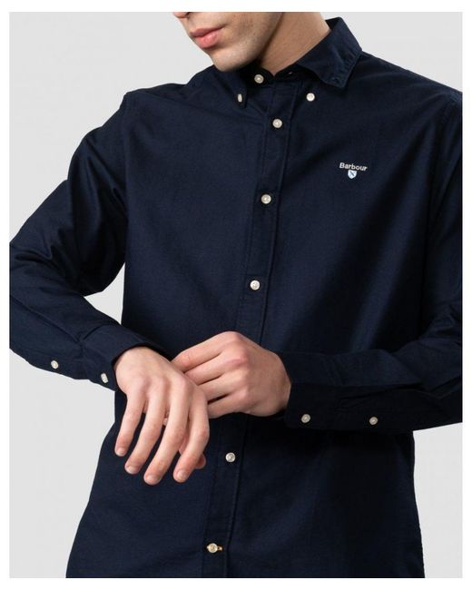 Barbour Blue Oxtown Long Sleeve Tailored Shirt for men