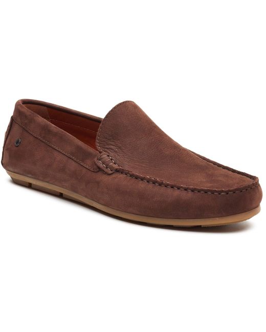 Base London Brown Moss Moccasins Leather for men