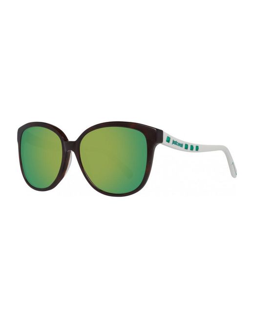 Just Cavalli Green Butterfly Style Mirrored Lens Sunglasses