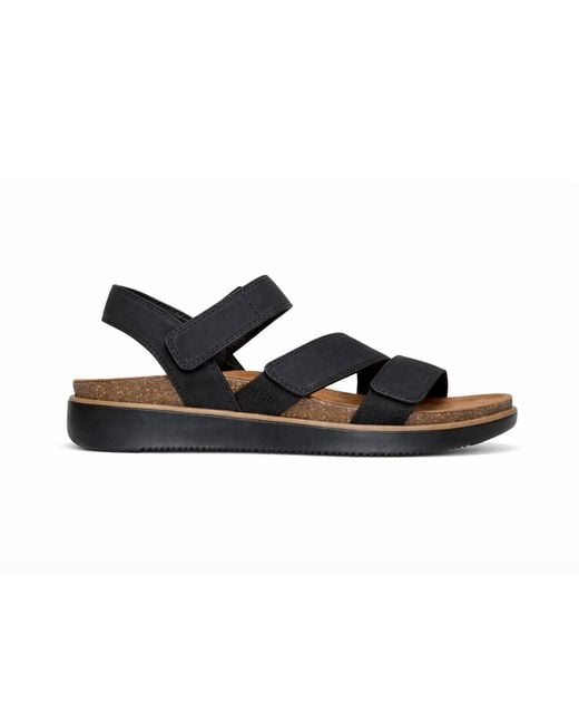 Skechers Black Lifted Comfort Ankle Strap Sandals