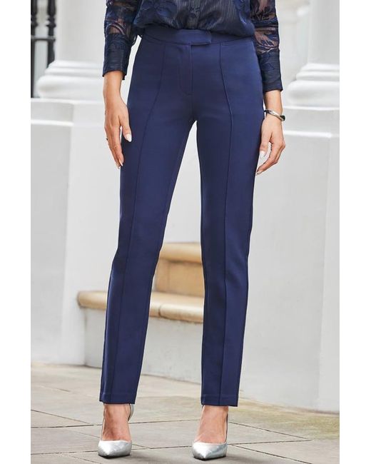 Sosandar Blue Slim Leg Trousers