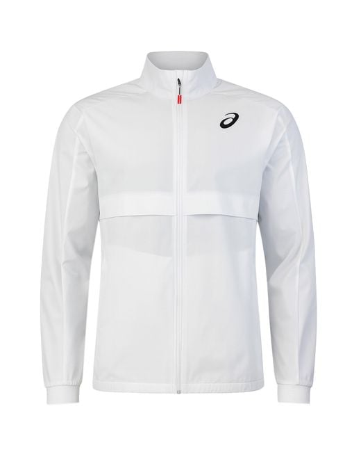 Asics White Match Tennis Jacket for men