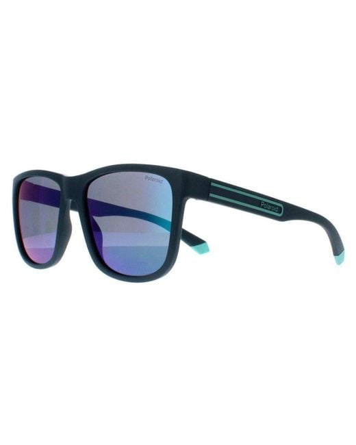 Polaroid Blue Square Matte Mirror Polarized Pld 2155/S