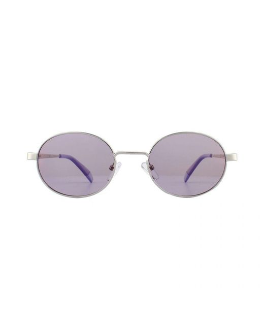 Polaroid Purple Oval Lilac Polarized Sunglasses