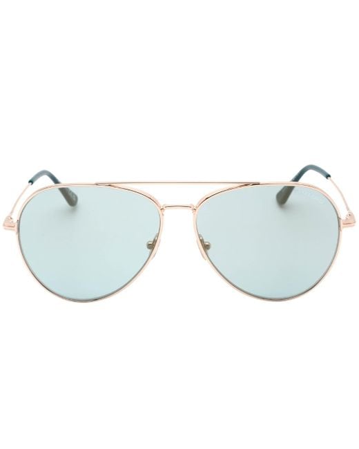 Tom Ford Blue Ft0996 28X Shiny Sunglasses Metal for men