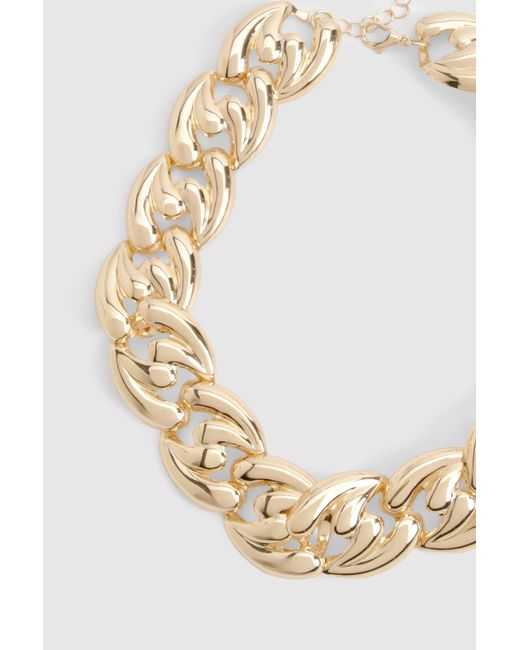 Boohoo Brown Chunky Chain Necklace