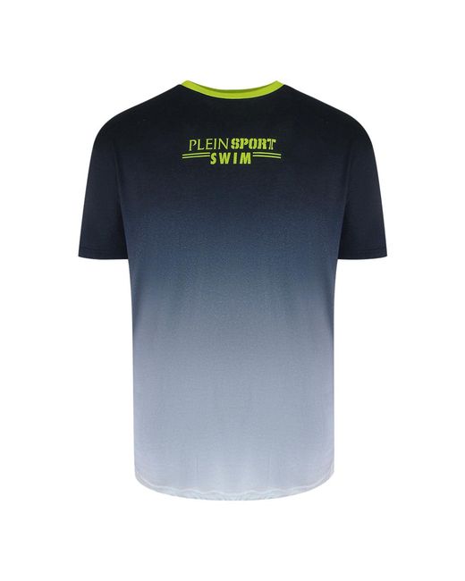 Philipp Plein Blue Gradient Style T-Shirt for men