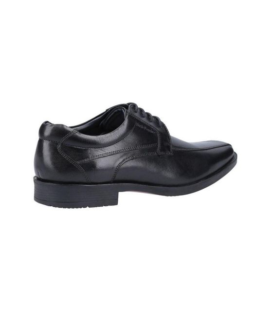 Hush Puppies Black Brandon Leather Shoes for men