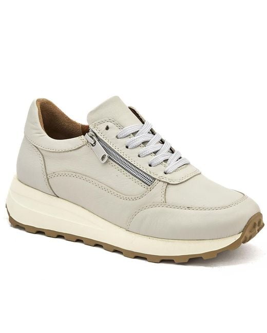 Jones Bootmaker White Bertina Lace-Up Trainers