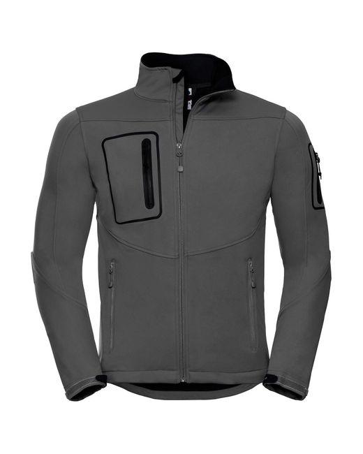 Russell Gray Sports Soft Shell Jacket (Titanium) for men
