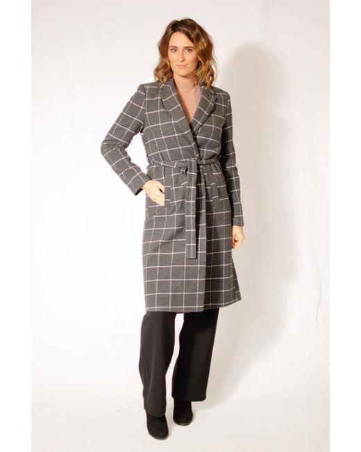 Secret Label Gray Wool Blend Wrap Coat