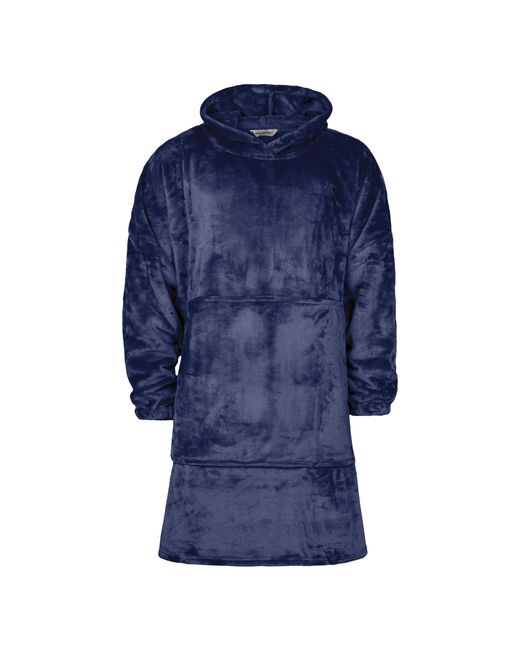 Heat Holders Blue Warm Fleece Oversized Blanket Hoodie