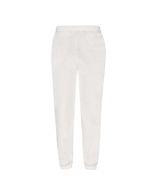 Fruit Of The Loom White Classic 80/20 Jogging Bottoms for men