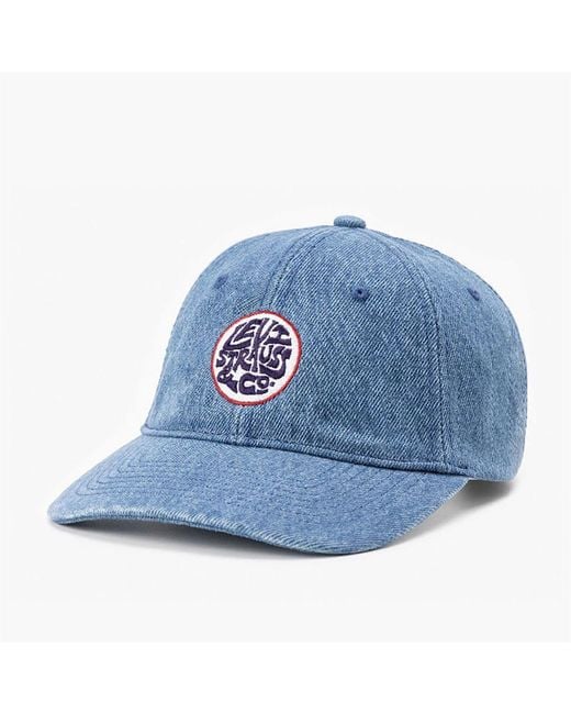 Levi's Blue Levi's Accessories Essential Text Graphic Logo Dad Cap for men