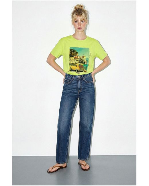 Bianco Lucci Gray Printed Crew Neck T-Shirt