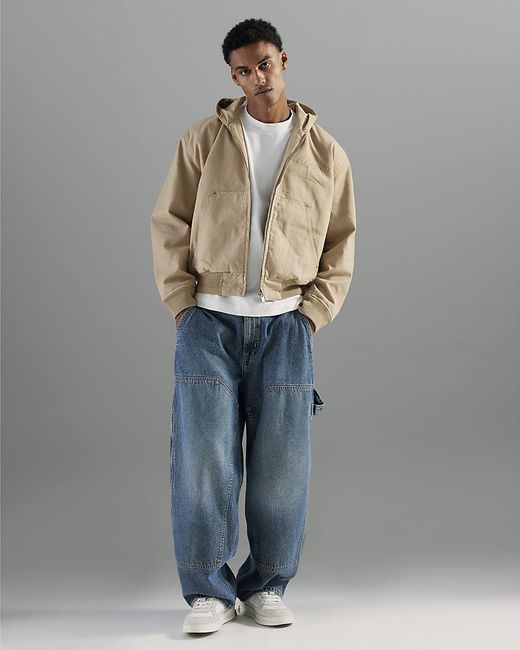 River Island Blue Jeans Baggy Fit Cotton for men