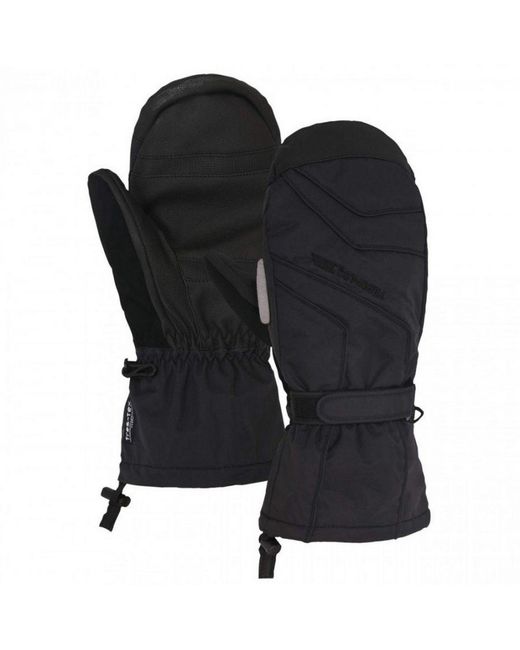 Trespass Black Ikeda Ii Ski Mitt Gloves Cotton for men