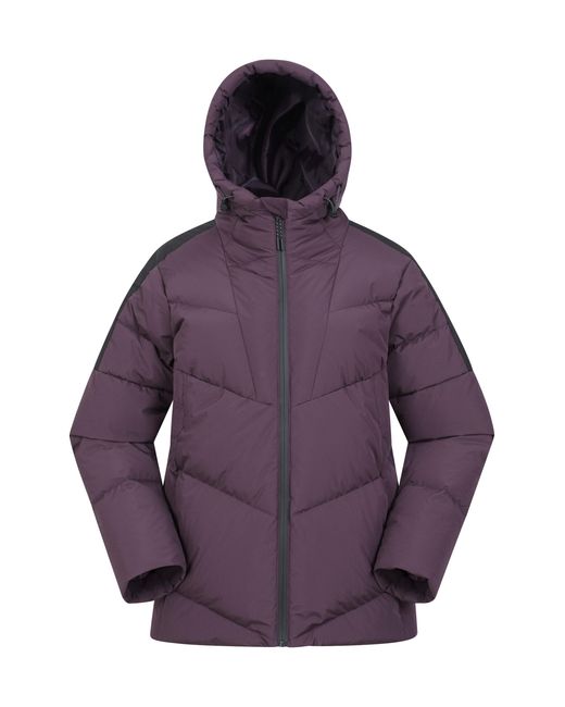 Mountain Warehouse Purple 'Frost Tech' Extreme Down Padded Jacket Warm Hooded Puffer Winter Coat