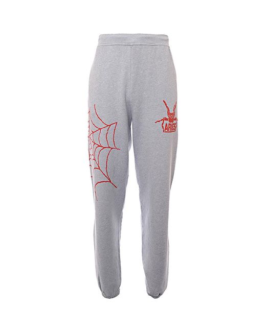 Aries Gray Silas Spider Track Pants for men