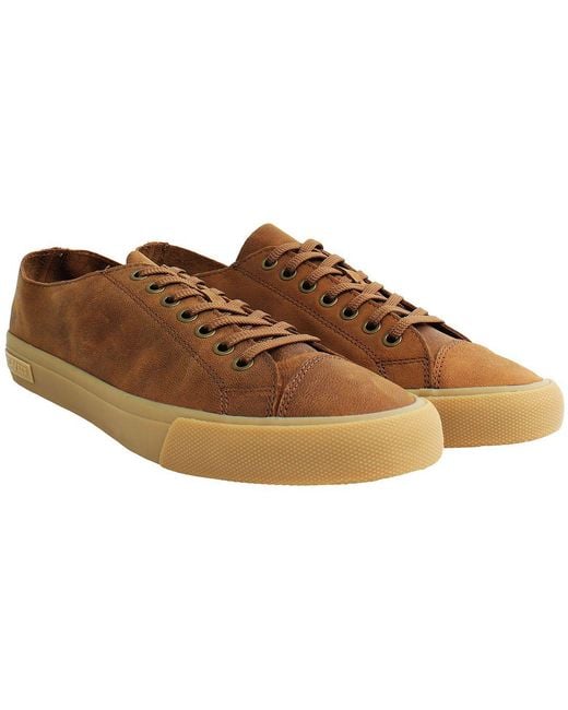 Seavees Brown Army Issue Low Plimsolls Suede for men