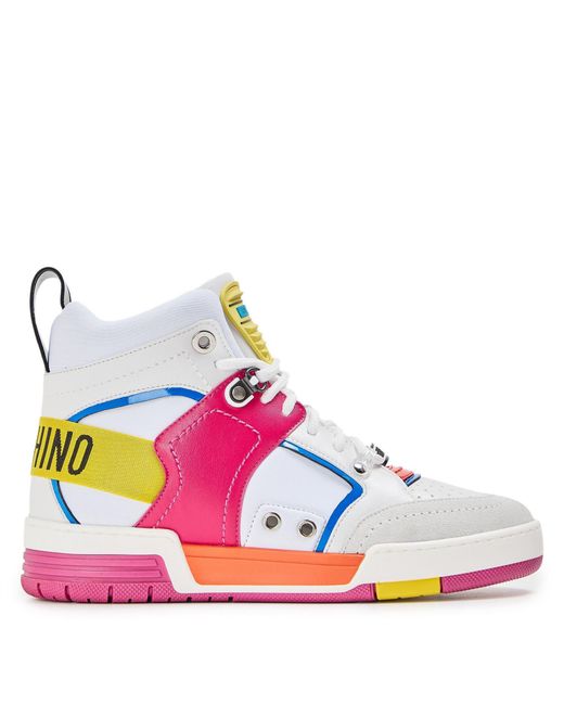 Moschino Pink Court Trainers