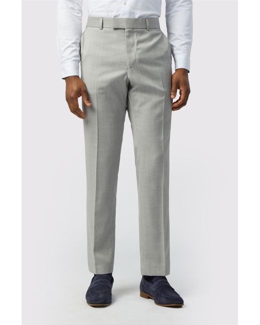 Ted Baker Gray Flat Fronted Tailored Suit Trousers for men