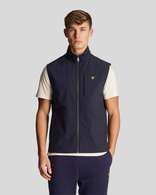 Lyle & Scott Blue Softshell Gilet for men