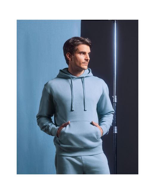 Russell Blue Authentic Hooded Sweatshirt Hoodie for men