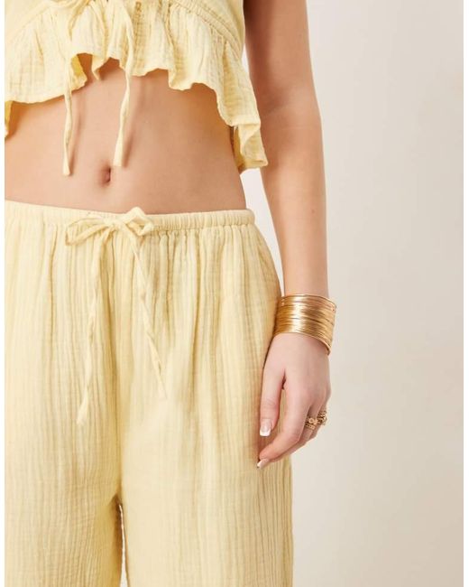 Iisla & Bird Natural Skinny Waist Band Beach Trouser Co-Ord