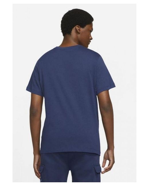 Nike Blue Multi Swoosh T-shirt Navy X-large for men