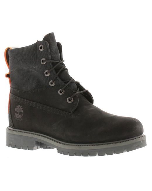 Timberland Black Smart Boots 6 Inch Treadlight Leather Lace Up Leather (Archived) for men