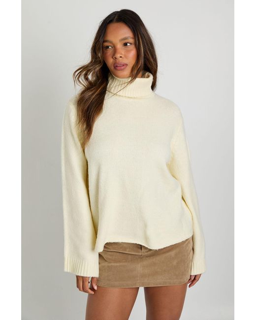 Boohoo Roll Neck Jumper And Skirt Co Ord Boohoo Fine Gauge Roll