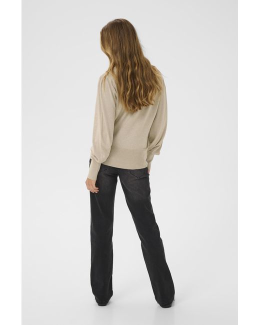 Kaffe Pullover Kalone Regular Fit Sand in het Natural