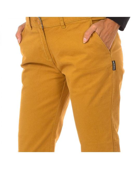 Napapijri Yellow Mariel Long Trousers With Ribbed Hems Ga4Fod for men