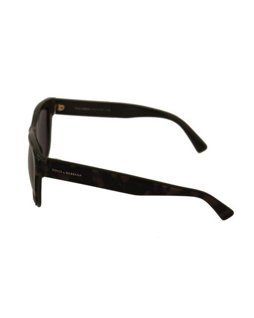 Dolce & Gabbana Brown Mirror Lens Plastic Full Rim Sunglasses for men