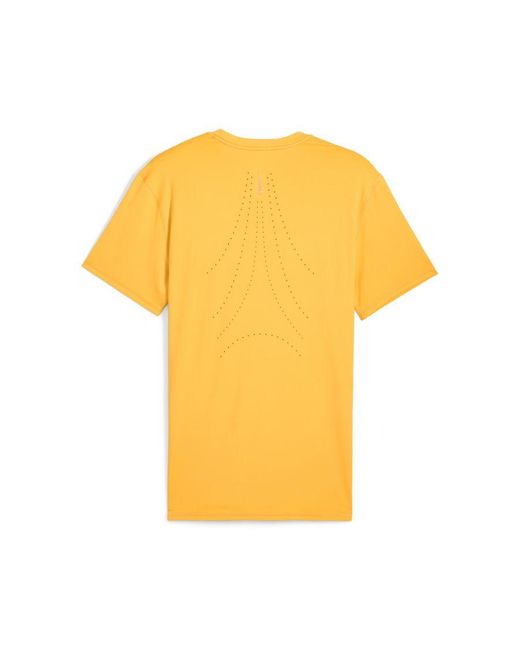 PUMA Yellow Run Cloudspun Short Sleeve Running T-Shirt for men