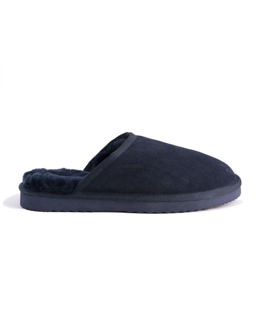 Aus Wooli Blue Australia Sheepskin Wool Slippers