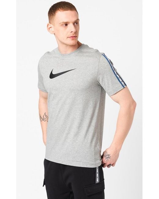 Nike Gray Sportswear Repeat T Shirt Club for men