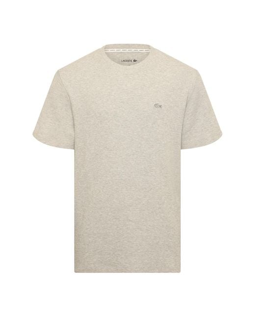 Lacoste White Waffle Tee for men