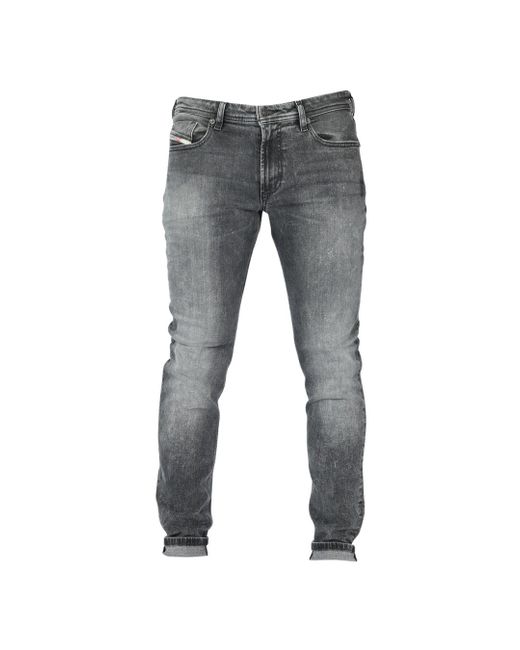 DIESEL Gray 1979 Sleeker Faded Denim Pants Cotton for men