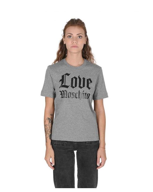 Love Moschino Gray T-Shirt