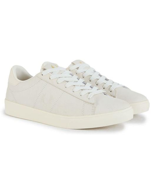 Fred Perry White Spencer Nubuck Trainers for men